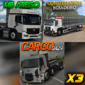 COMBO 3 MODS / Atego, Bob e Cargo